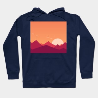 Warm Sunset At The Red Mountains Hoodie